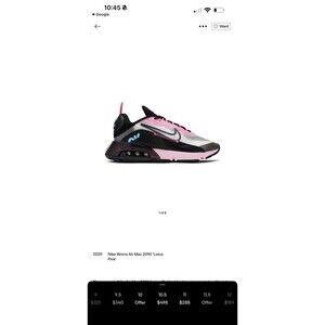 Nike Air Max 2090 White Black Pink Foam Lotus CW4286-100 Women’s Size 10.5